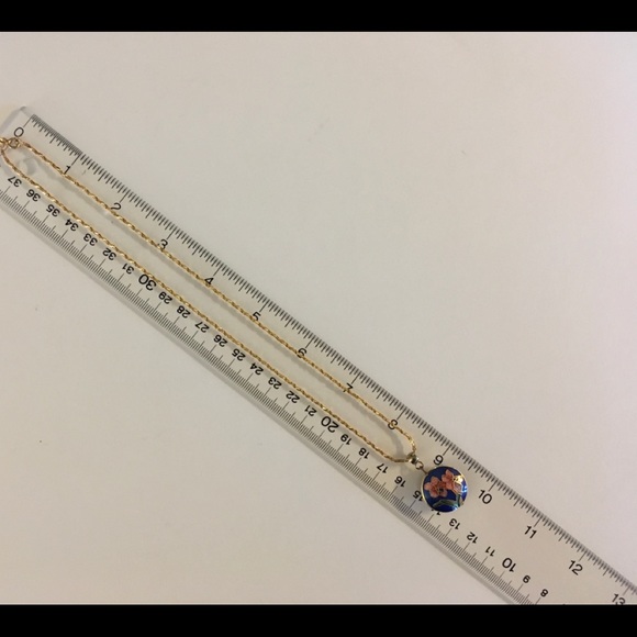 Cloisonné gold chain necklace - Picture 3 of 3